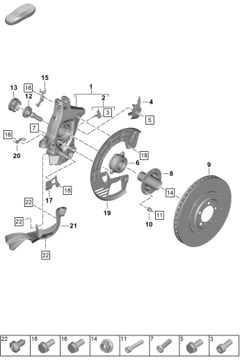 401-050 - Support de roue
Moyeu de roue