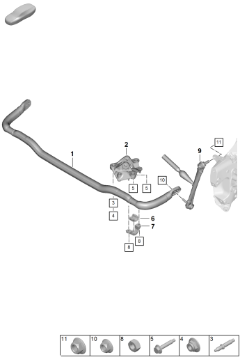 502-110 - Barre stabilisatrice
biellette d'appui