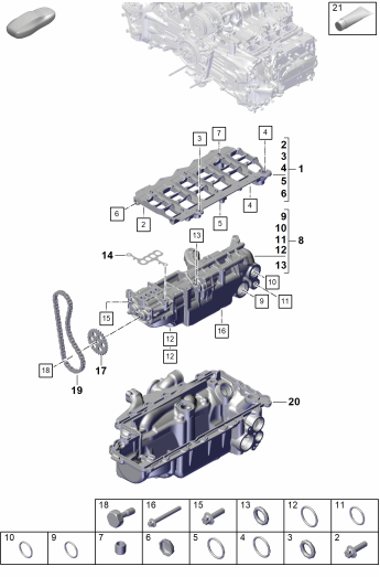 104-000 - Moteur/Press. huile/Lubrif.
pompe a huile