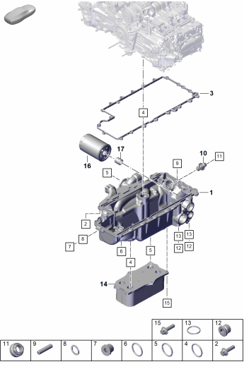 104-100 - Moteur/Press. huile/Lubrif.
filtre a huile
echangeur de chaleur
Moyeu