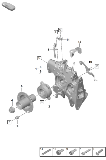 501-020 - Essieu arriere
Support de roue
Moyeu de roue
Roulement de roue avec pieces
de montage