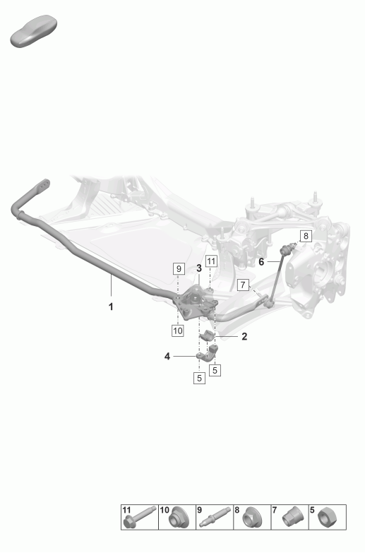 502-100 - Barre stabilisatrice
biellette d'appui