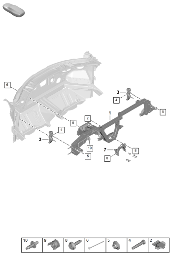 809-150 - support montage p.tabl.de bord