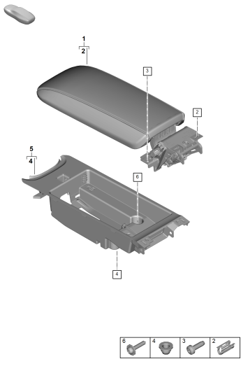 809-350 - Console centrale
Elements carross.amovibles