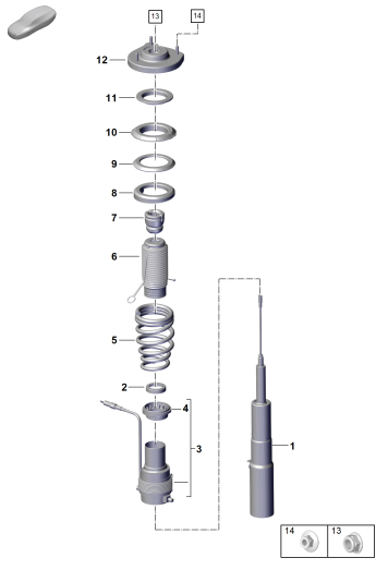 402-005 - suspension
Amortisseur
pour vehicules avec correcteur
d'assiette