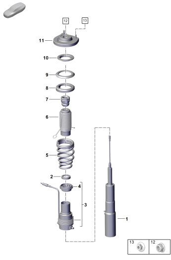 402-000 - suspension
Amortisseur
pour vehicules avec correcteur
d'assiette