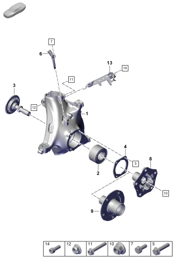 401-020 - Support de roue
Moyeu de roue