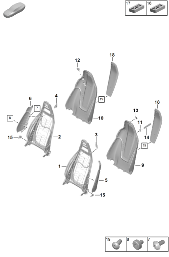 817-020 - cadre de dossier
Revetement de dossier
Siege Sport Plus
siege sport