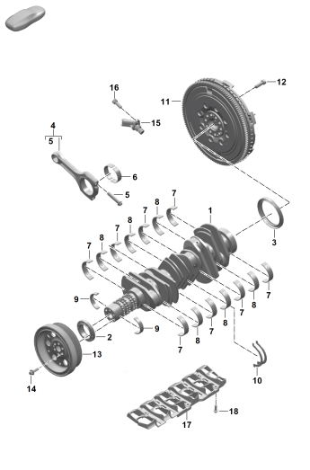 102-000 - Vilebrequin
bielle
volant-moteur