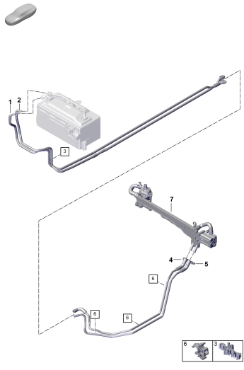 251-050 - Batterie hybride
Refroidisseur a refrigerant
Turbocompresseur a gaz d'ech.
Convertisseur de tension