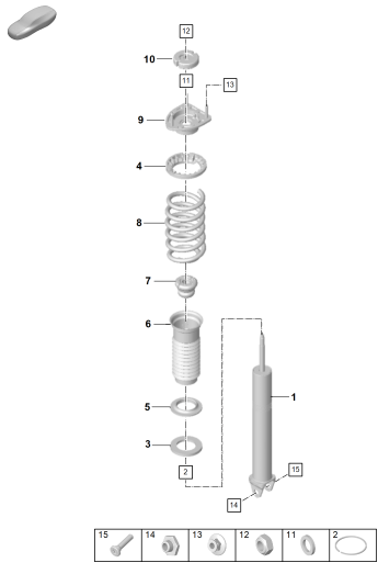502-000 - Amortisseur (ressort helicoid)
Piece detachee