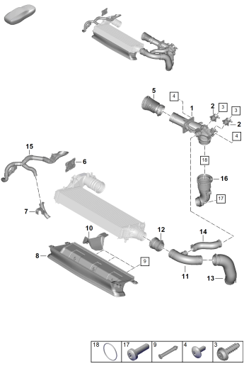 107-260 - Radiateur air suralimentation
guidage d'air