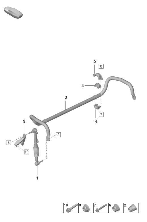 402-150 - Barre stabilisatrice
biellette d'appui
PDCC