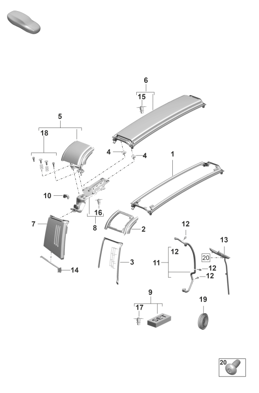 811-410 - Cache
Targa
etrier
et
Capot