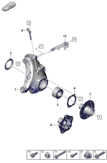 401-007 - Support de roue
Moyeu de roue