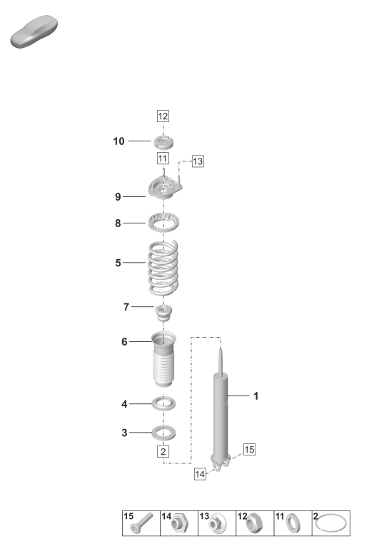 502-000 - Amortisseur (ressort helicoid)
Piece detachee