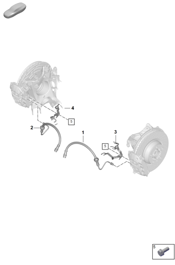 604-500 - tuyau frein/flexible du
flexible de frein au boitier
d'etrier