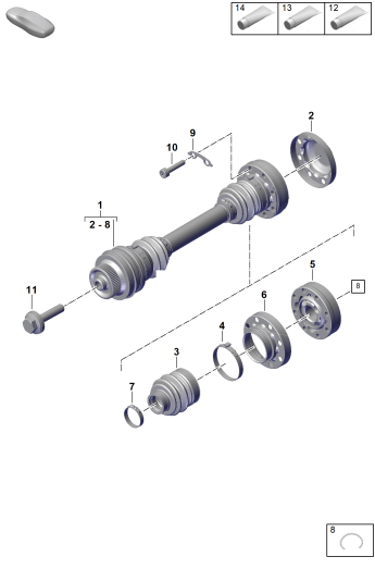 501-100 - Arbre de transmission
Essieu arriere