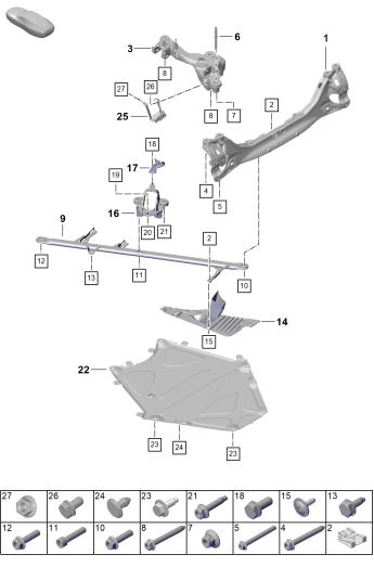 501-000 - Essieu arriere
Traverse