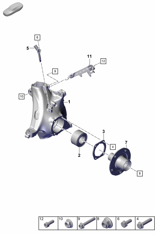 401-020 - Support de roue
Moyeu de roue