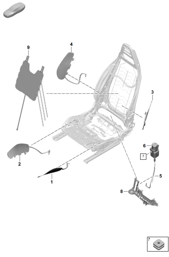 817-700 - Composants pneumat. pour siege
Pour véhicules a. régl. élec-
trique des sièges à 14 voies
p. vehicules avec reglage
electr. sieges 18 courses
