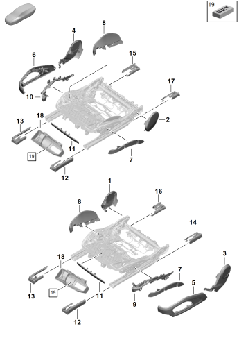 817-200 - Elements carross.amovibles
Siege
siege sport
Pour véhicules a. régl. élec-
trique des sièges à 14 voies
Siege Sport Plus
p. vehicules avec reglage
electr. sieges 18 courses