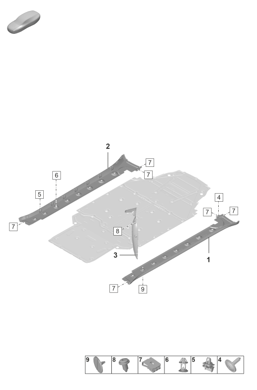 810-500 - Garniture bas de caisse
Elements carross.amovibles