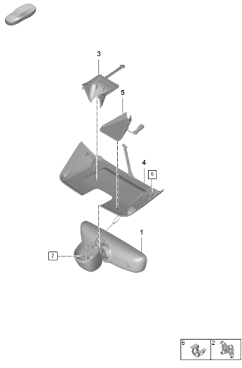 809-700 - Retroviseur interieur
cache
Elements carross.amovibles