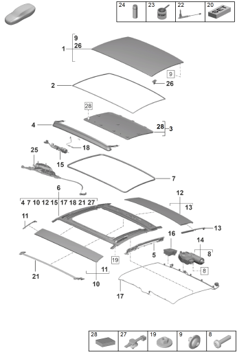 811-000 - Toit coulissant/relevable
