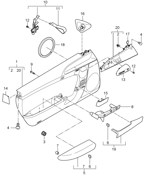 807-011 - Garniture de porte
Elements carross.amovibles
pour vehicules avec
siege sport