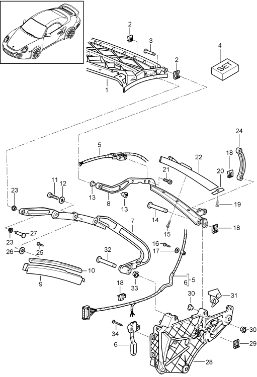 811-015 - eventail capotage
pieces detail