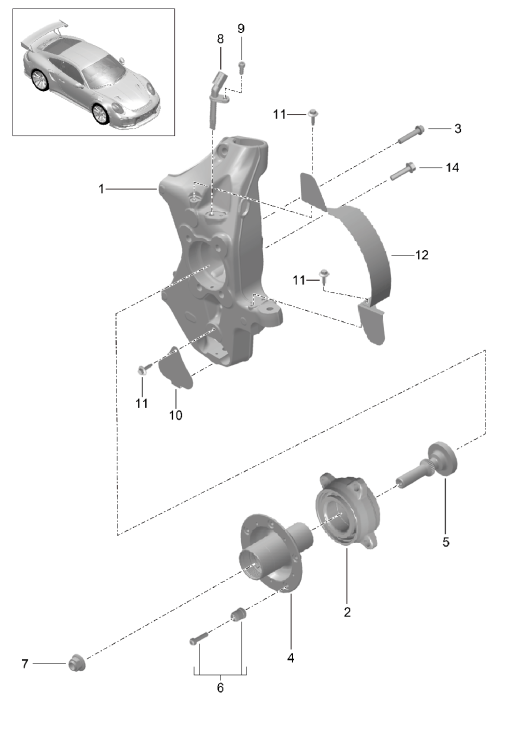 401-008 - Support de roue
Moyeu de roue