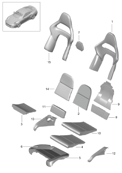 817-002 - Partie en mousse
garnitures de sieges
Assise et dossier
siegebaquet