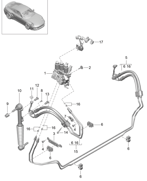 402-032 - Conduite hydraulique
Partie avant
silencieux
PDCC
D -    MJ 2017>>