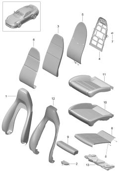 817-017 - Partie en mousse
garnitures de sieges
siege sport