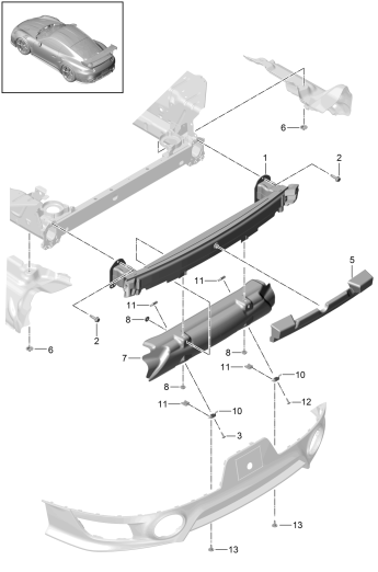 802-040 - support de pare-chocs
Arrière de carrosserie
GT2 RS