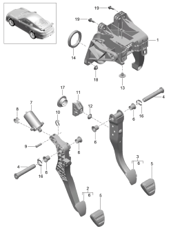 702-001 - Mecan. pedale frein et accel.