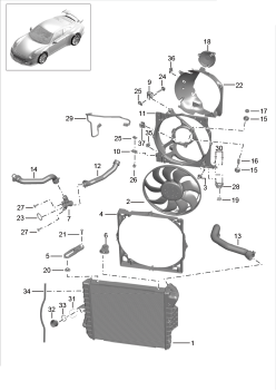 105-015 - Refroidisseur a refrigerant
Refroidisseur a eau
Ventilateur du radiateur