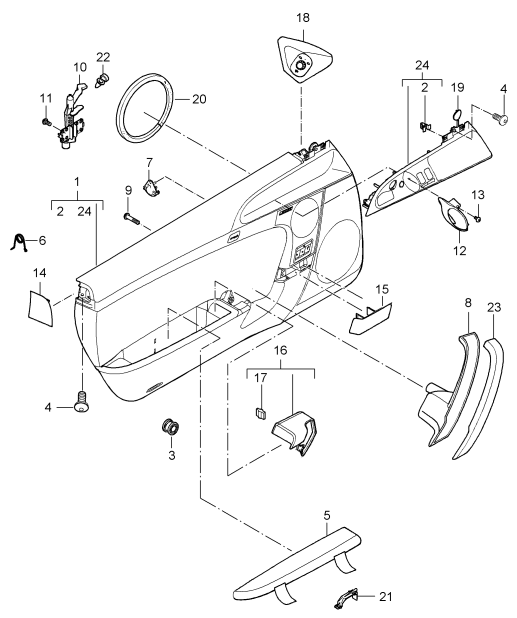 807-010 - Garniture de porte
Elements carross.amovibles
pour vehicules avec
siege sport
cf. tabl.d'ill.: