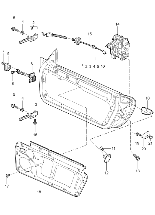 804-000 - Assemblage-tôlerie porte
avec pieces d'installation
Serrure de porte