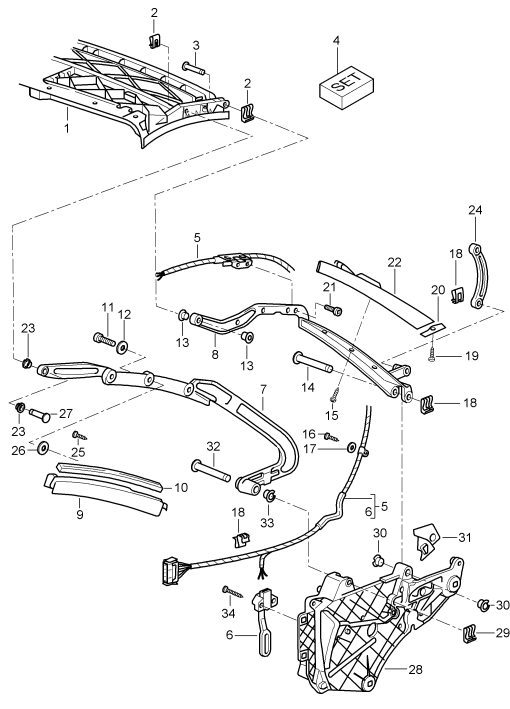 811-007 - eventail capotage
pieces detail