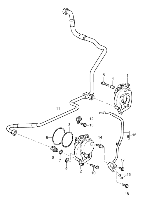 104-020 - Moteur/Press. huile/Lubrif.
Conduite retour d'huile