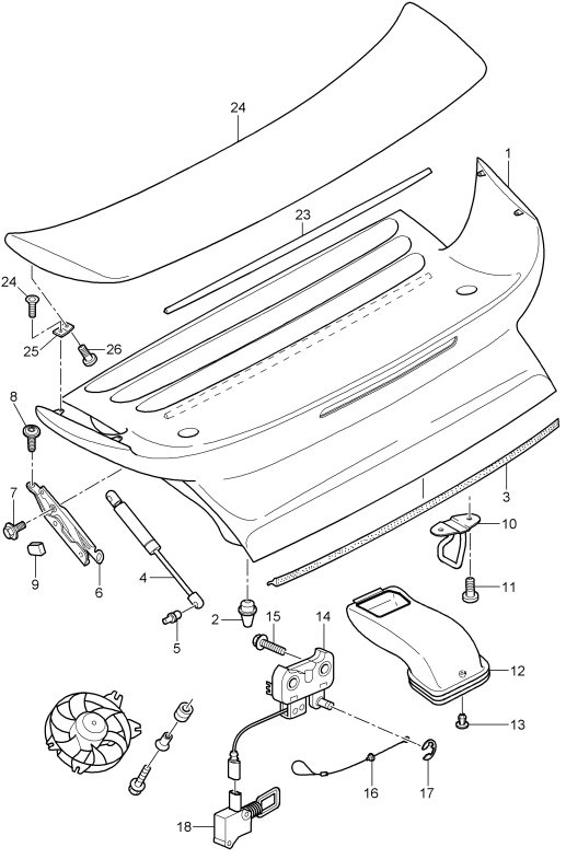 803-009 - couvercle
et
Aileron arriere