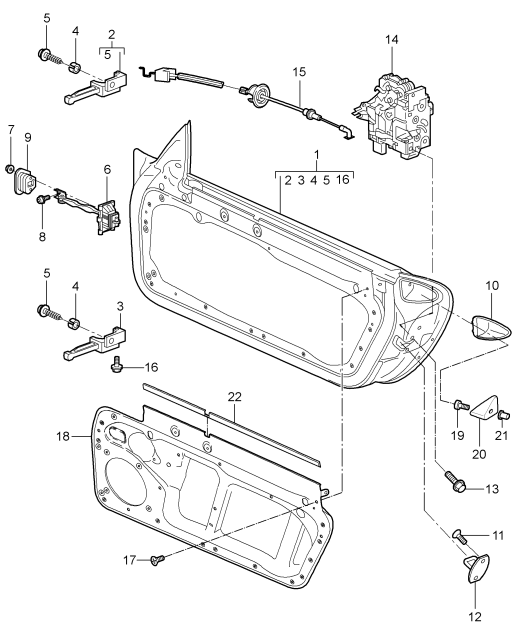 804-000 - Assemblage-tôlerie porte
avec pieces d'installation
Serrure de porte