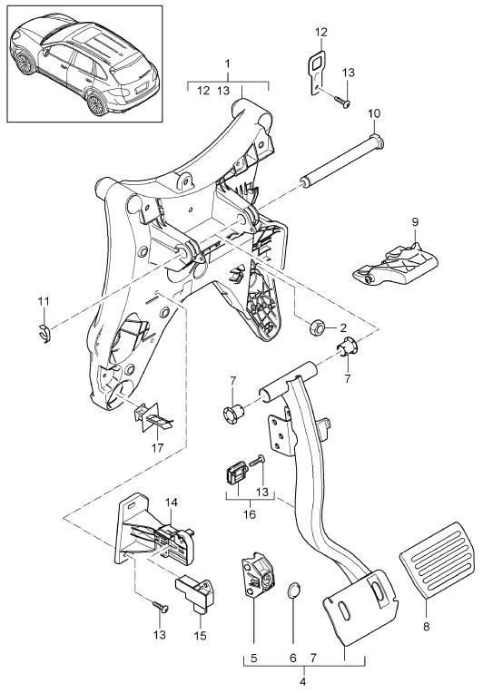 702-000 - Mecanisme de pedale de frein
Tiptronic
D             >> -    MJ 2014