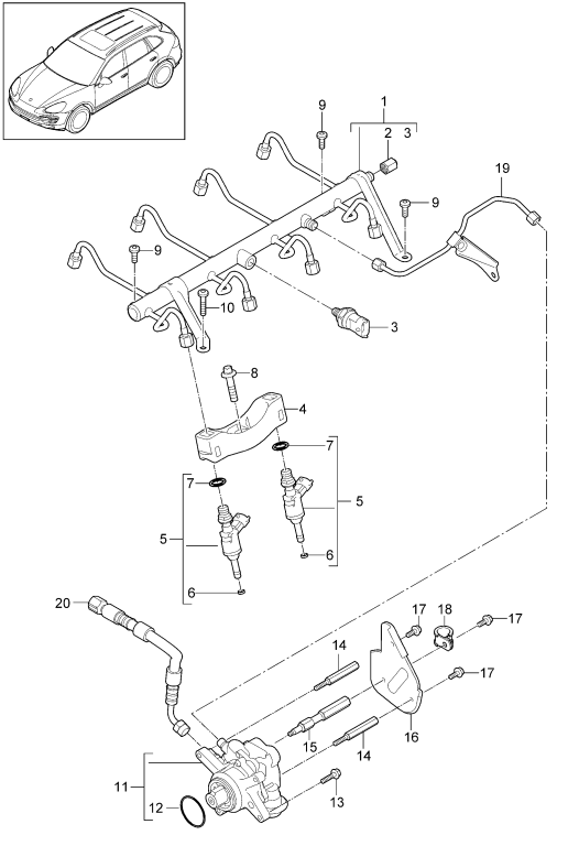 107-026 - Rampe d'injection
Injecteur haute pression
pompehaute pression