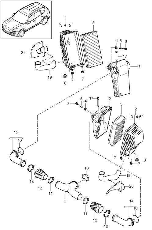 106-000 - Filtre a air avec pieces
de raccordement