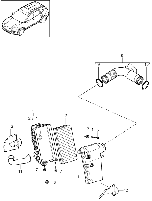 106-040 - Filtre a air avec pieces
de raccordement