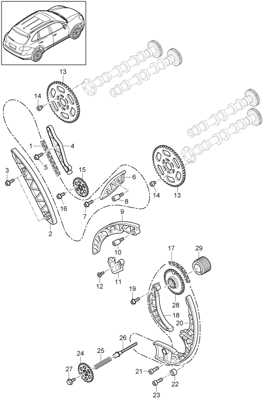 103-082 - Chaîne de distribution
glissiere
tendeur de chaine
Pignon de chaine