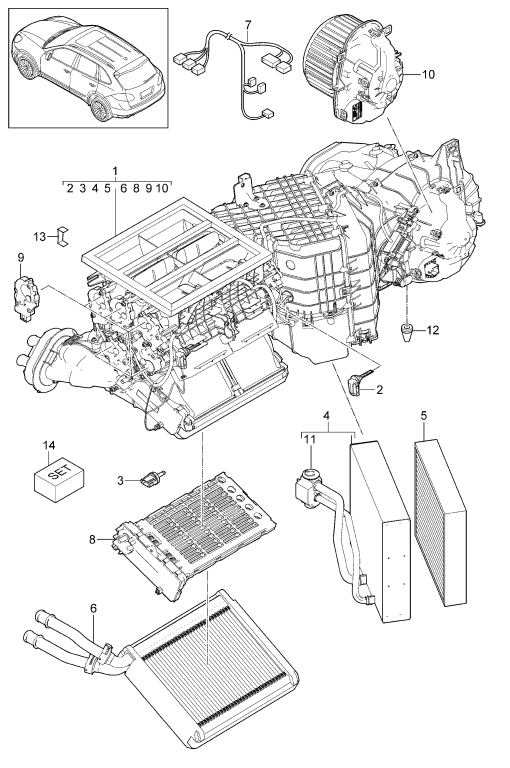 813-040 - boitier repartiteur d'air
evaporateur
echangeur de chaleur
pieces detail